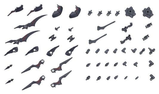 Kotobukiya M.S.G. Heavy Weapon Unit 78 Customize Core Wing Blade accessory set laid out in grey parts