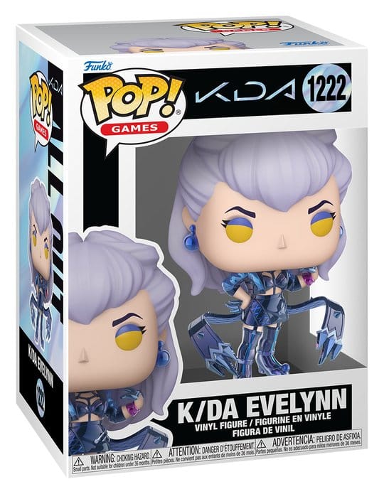 Funko Pop! Games K/DA Evelynn no. 1222 in League of Legends window box packaging