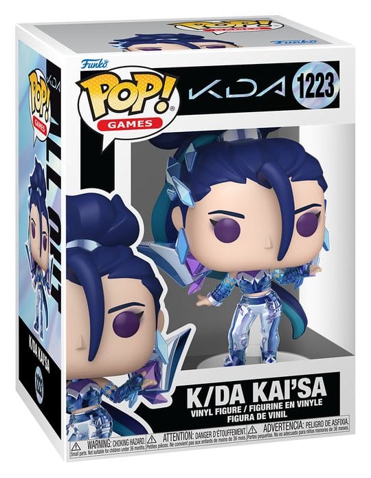 League of Legends Funko POP! Games 1223 K/DA Kai'Sa vinyl figure shown in its window display box