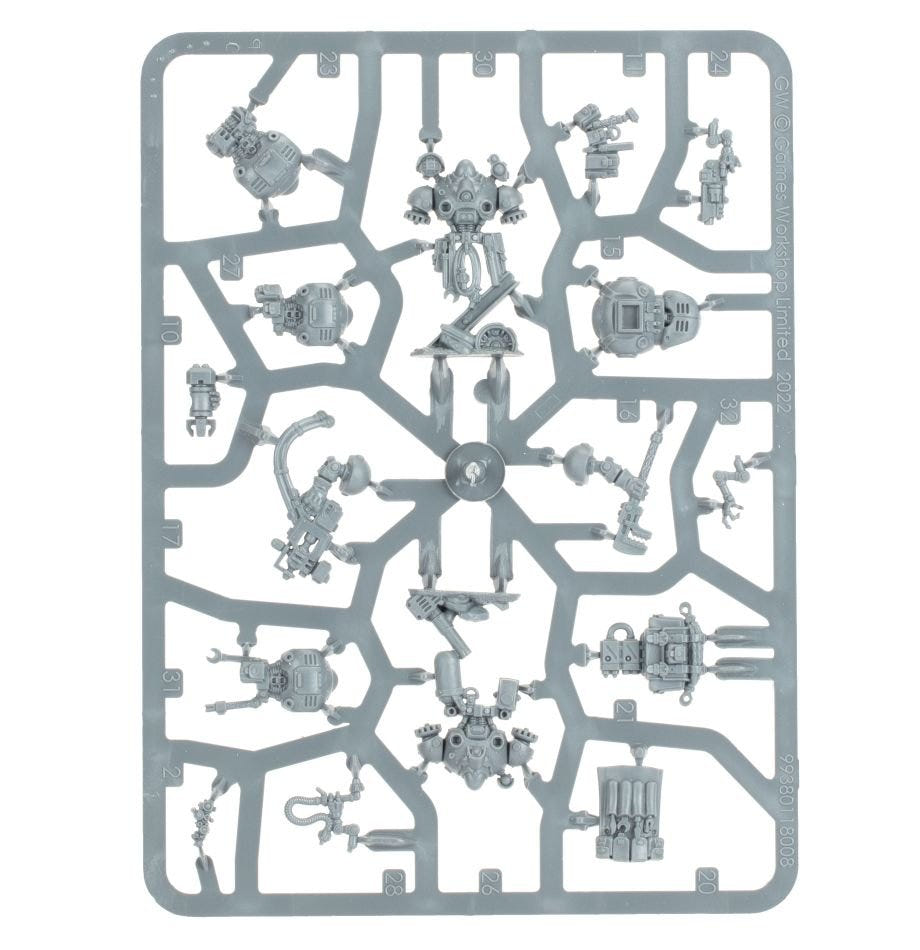 Leagues of Votann Brôkhyr Iron-master unpainted plastic sprue, frame 2 of 2