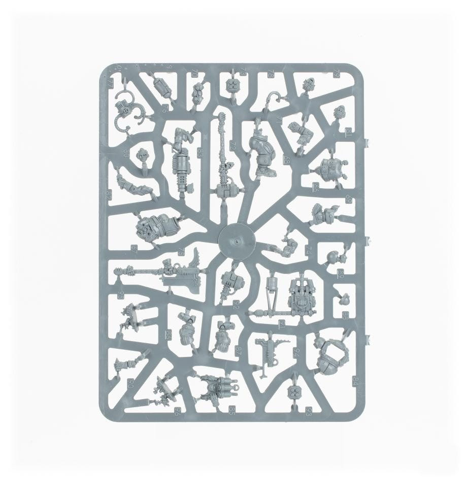 Leagues of Votann Cthonian Berserks unpainted plastic sprue, frame 1 of 3