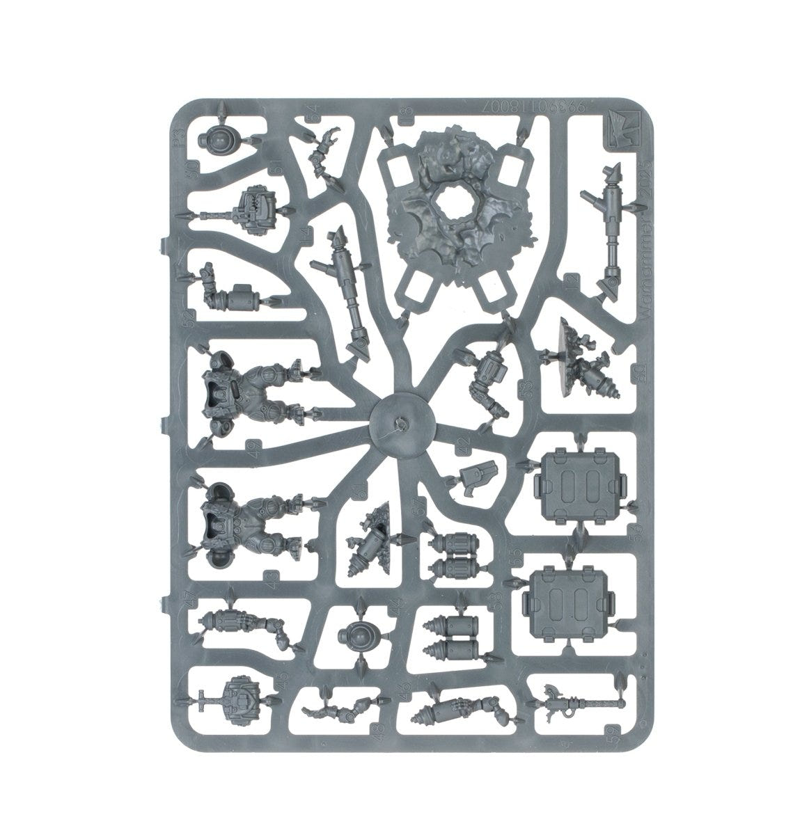 Leagues of Votann Cthonian Earthshakers unpainted plastic sprue, frame 3 of 3