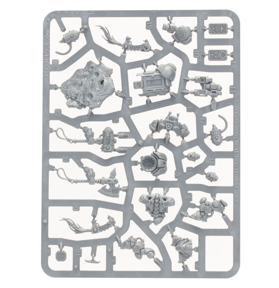 Leagues of Votann Einhyr Champion unpainted plastic sprue, frame 1 of 1