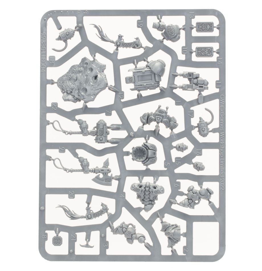 Leagues of Votann: Einhyr Champion sprue contents - Loaded Dice