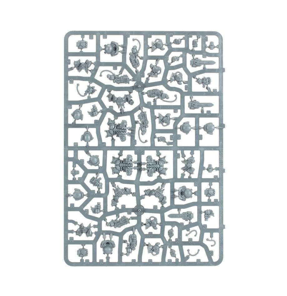 Leagues of Votann Einhyr Hearthguard unpainted plastic sprue, frame 1 of 2