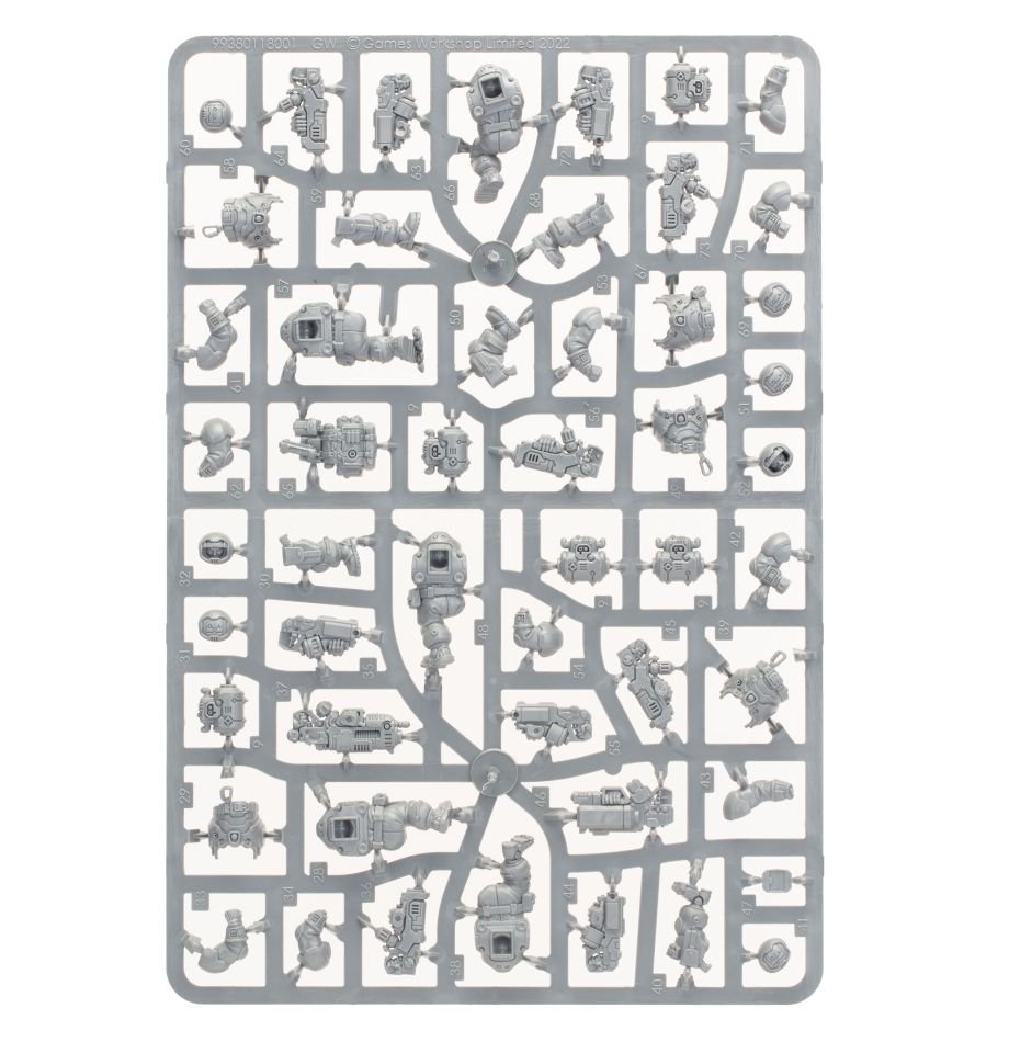 Leagues of Votann: Hearthkyn Warriors sprue contents - Loaded Dice