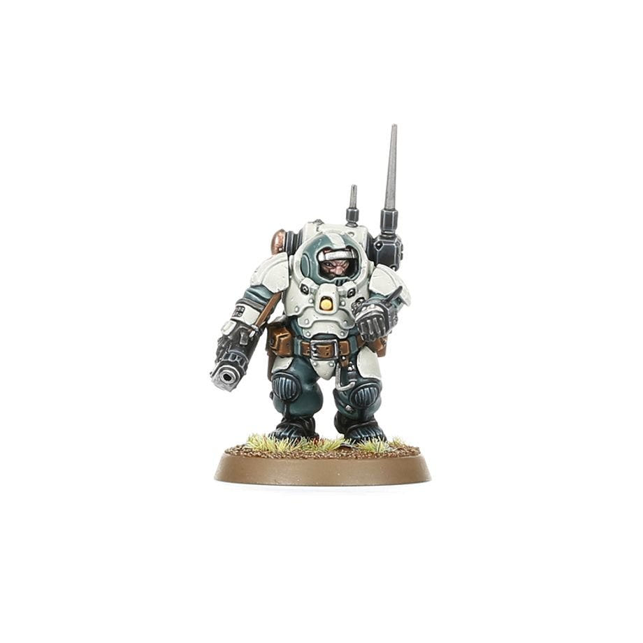 Painted Hearthkyn Warrior with bolter and pan-spectral scanner, Leagues of Votann