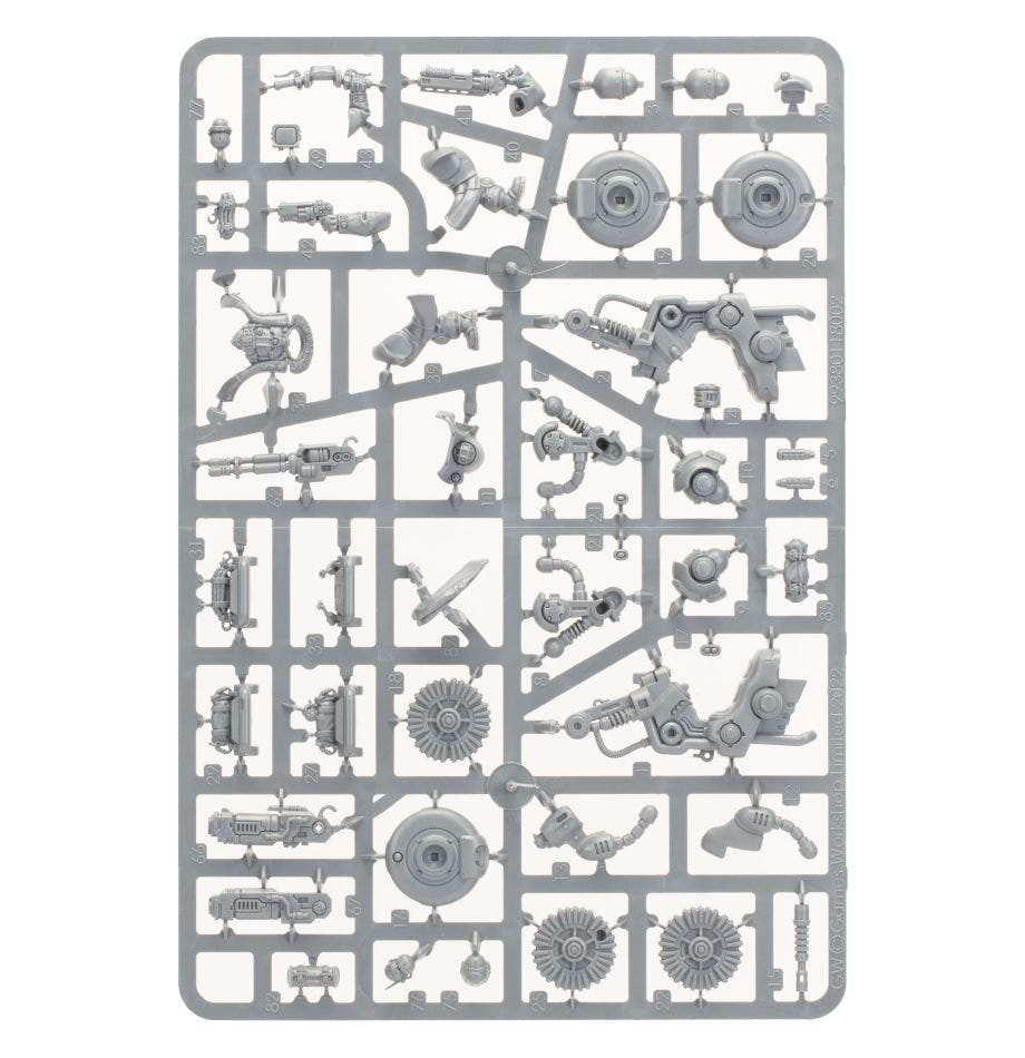 Leagues of Votann Hernkyn Pioneers unpainted plastic sprue, frame 3 of 3