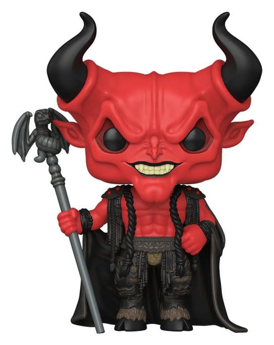 Funko Pop! Super Lord of Darkness figure from Legend with red skin, black horns and staff