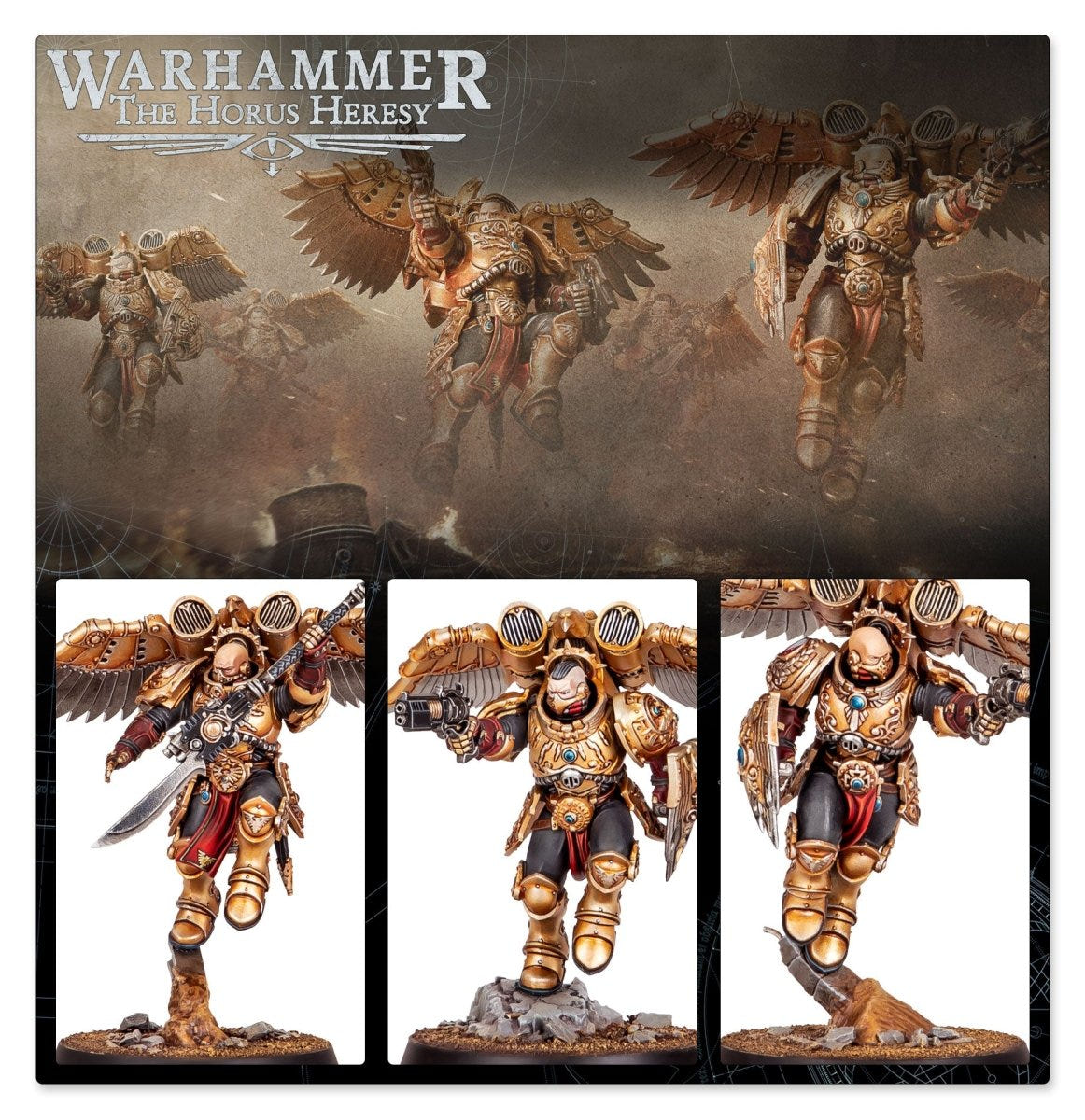 Legio Custodes Venatari Sodality artwork banner above three painted Venatari miniatures