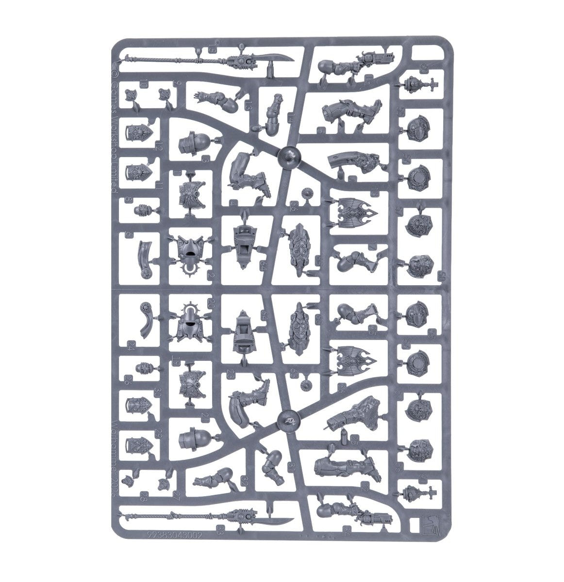 Legio Custodes Venatari Sodality unpainted plastic sprue, frame 2 of 2