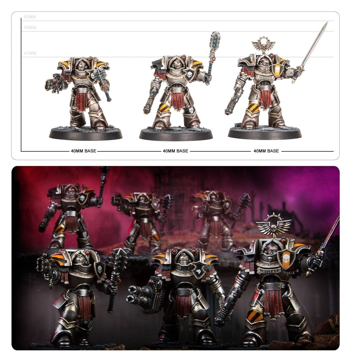 Legiones Astartes: Cataphractii Terminators with Volkite Chargers & Power Fists
