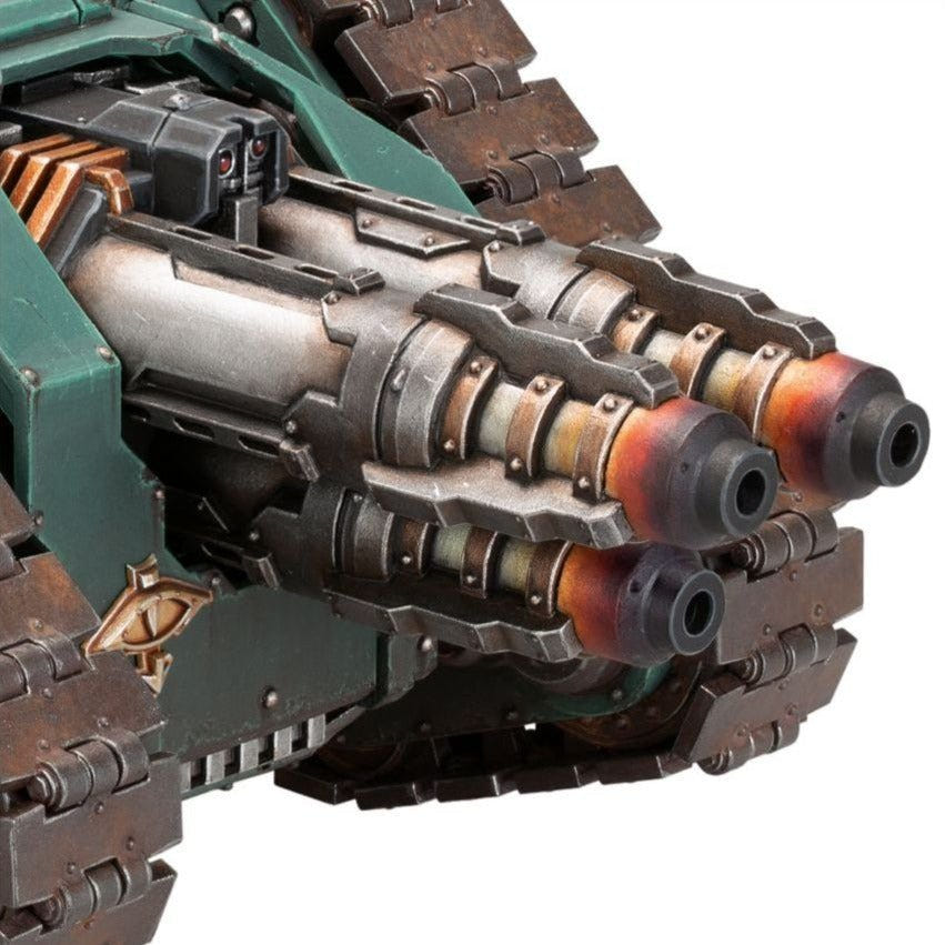 Cerberus Heavy Tank Destroyer close-up of the triple-barrelled neutron laser battery