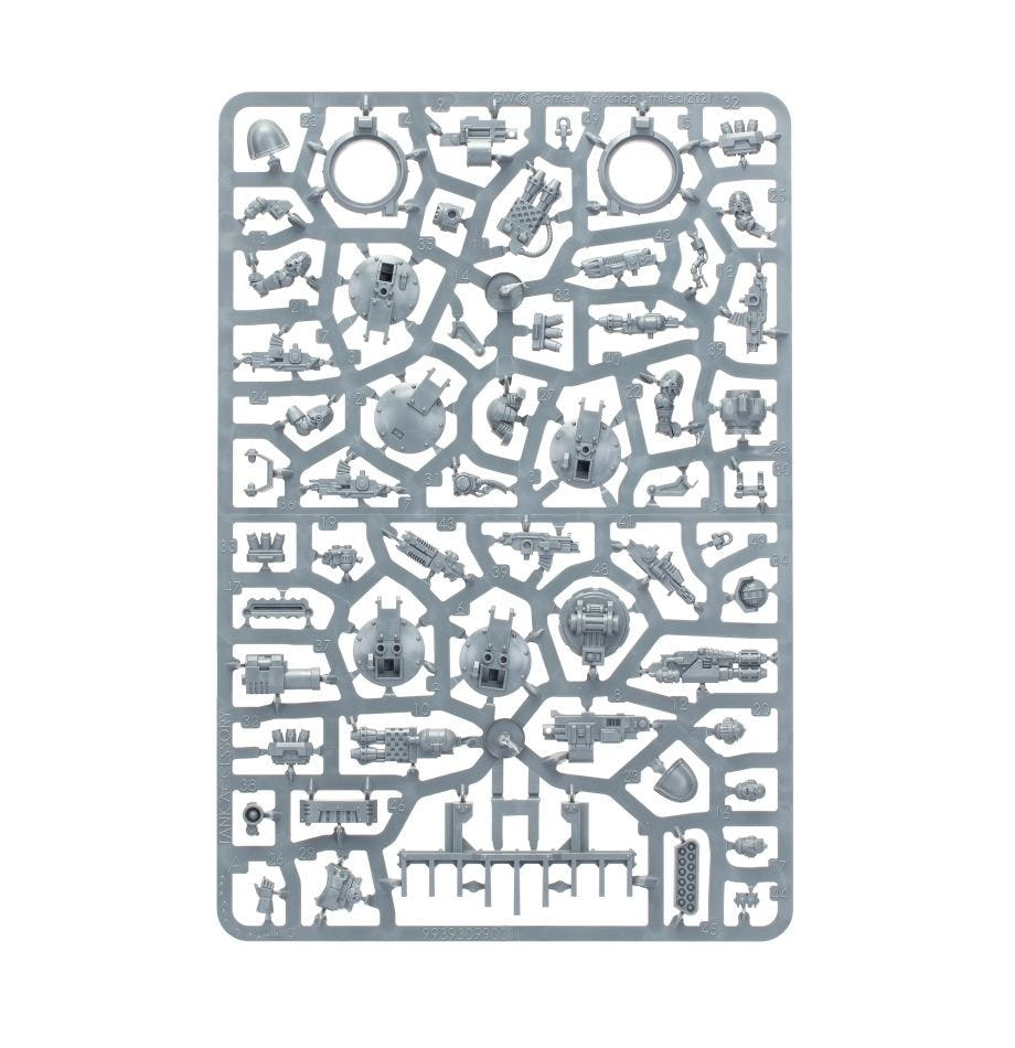 Cerberus Heavy Tank Destroyer unpainted plastic sprue, frame 7 of 7