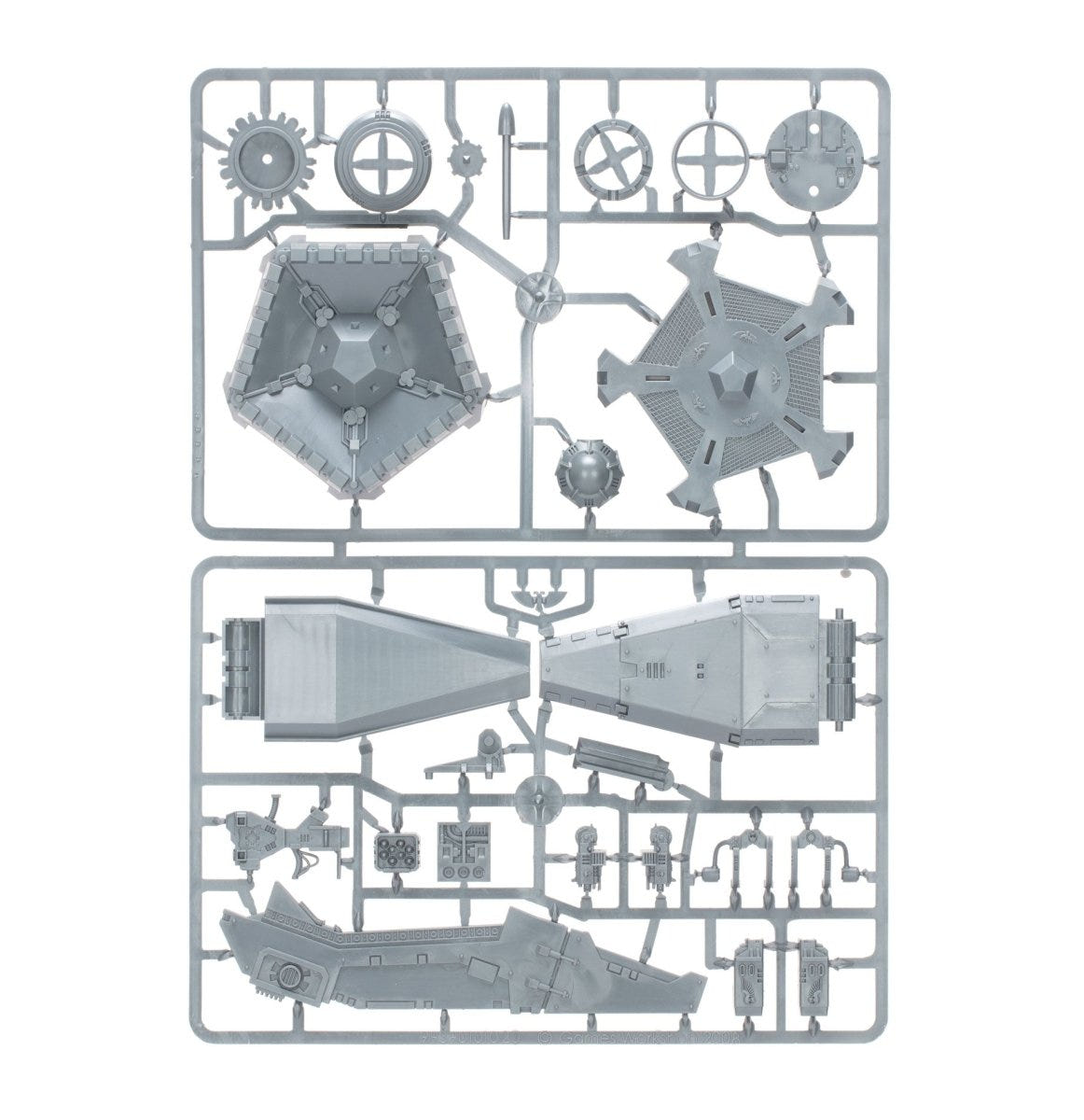 Legiones Astartes Drop Pod unpainted plastic sprue, frame 2 of 2