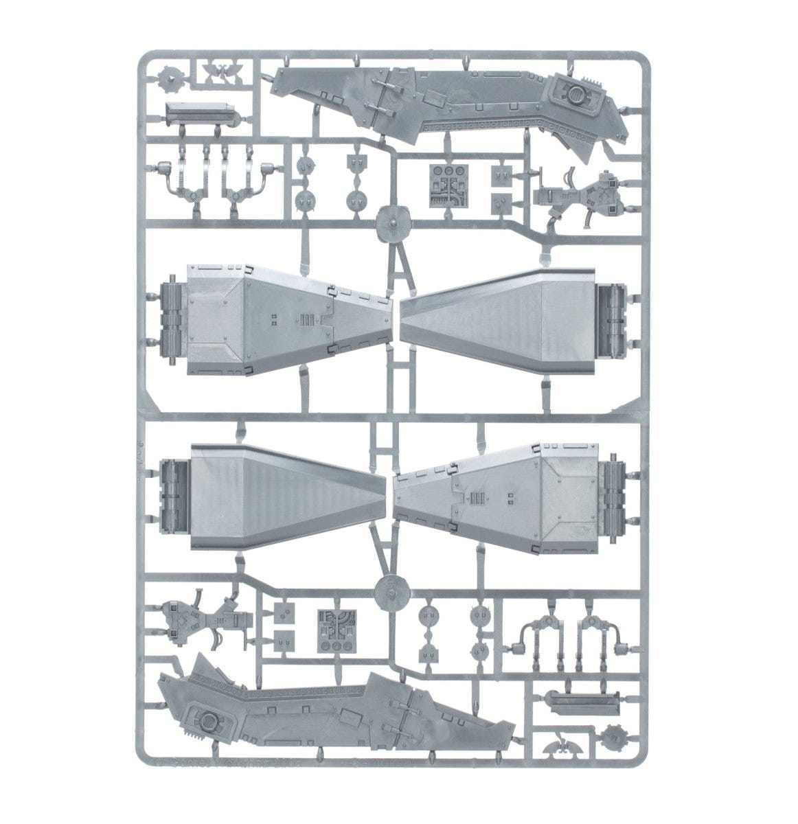 Legiones Astartes Drop Pod unpainted plastic sprue, frame 1 of 2