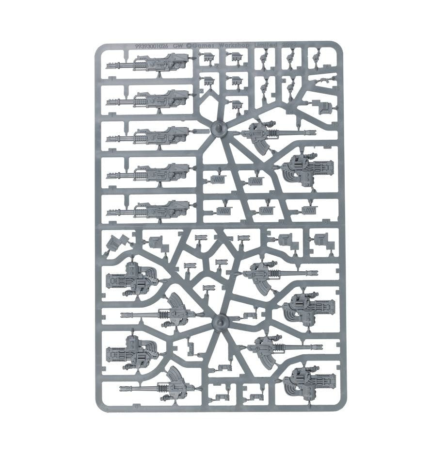 Legiones Astartes Heavy Weapons Upgrade Set unpainted plastic sprue, frame 2 of 2