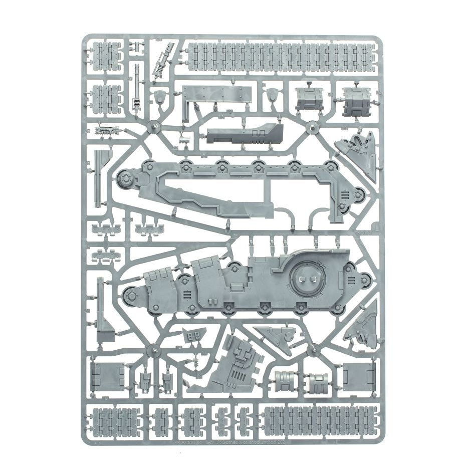 Kratos Heavy Assault Tank unpainted plastic sprue, frame 1 of 6