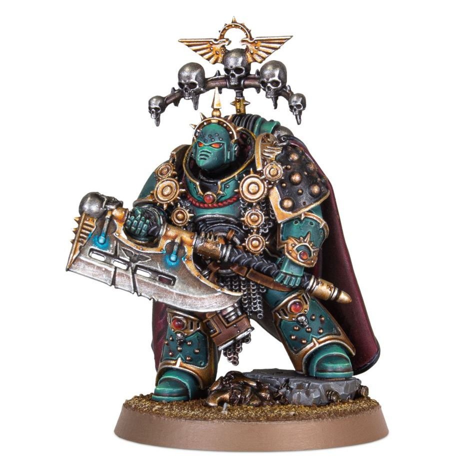 Painted Legion Praetor with power axe and alternative bare head, Horus Heresy by Games Workshop
