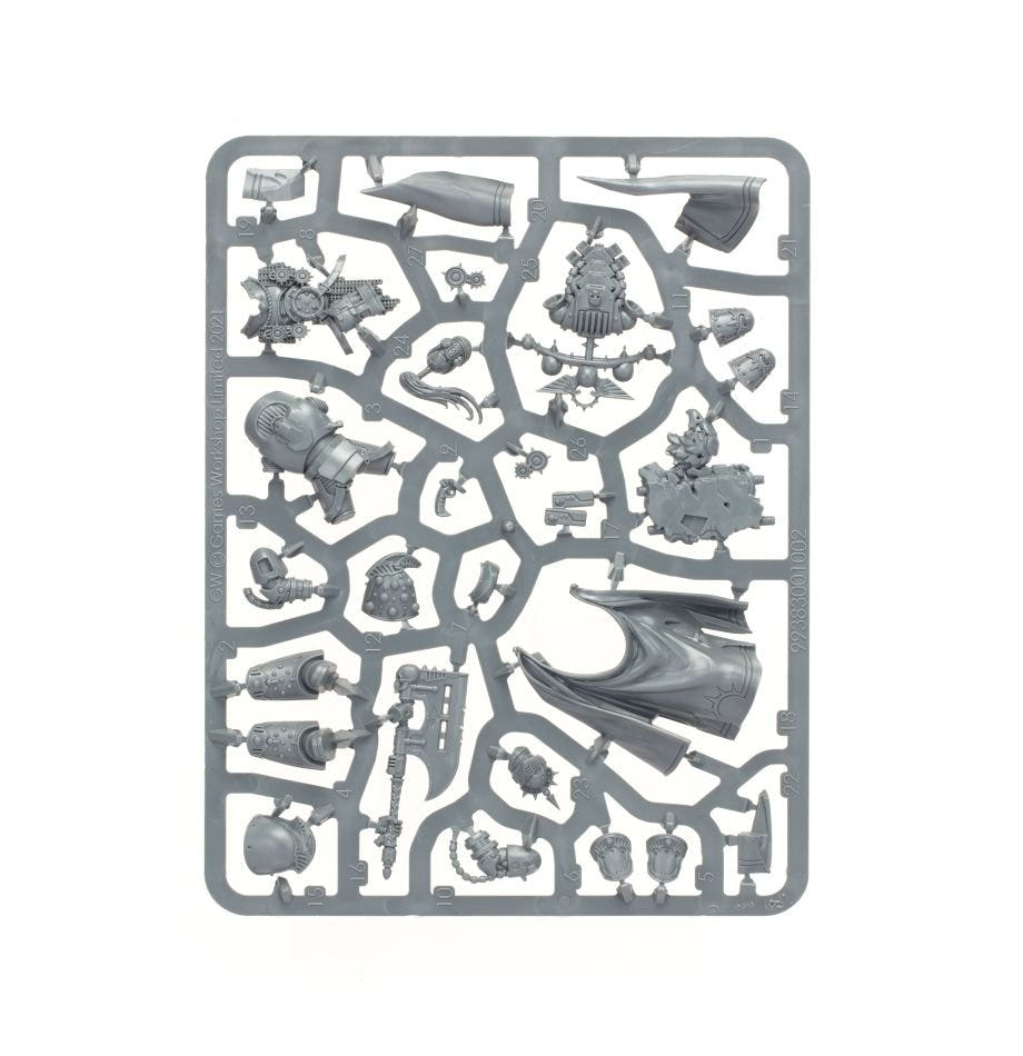 Horus Heresy Legion Praetor with Power Axe unpainted plastic sprue, frame 1 of 1