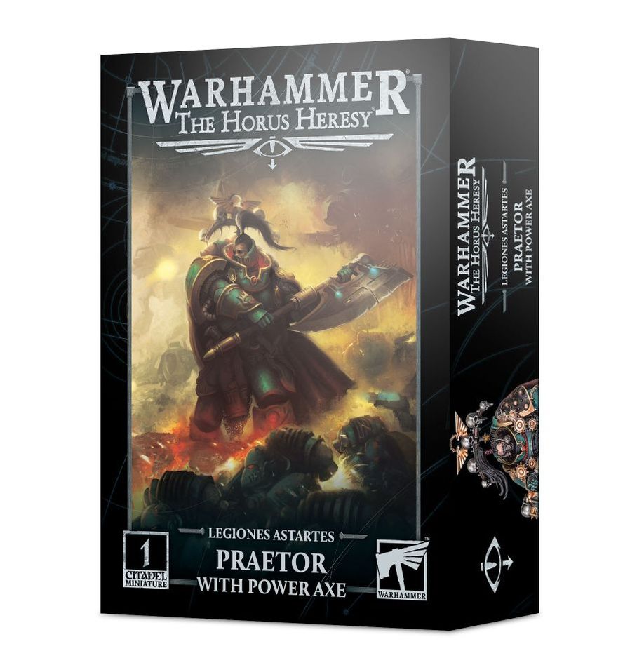 Warhammer: The Horus Heresy Legiones Astartes Praetor with Power Axe box front, Games Workshop