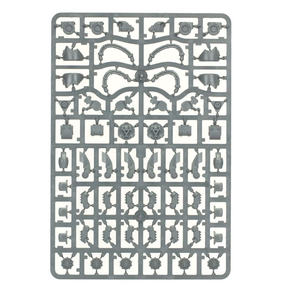 Leviathan Siege Dreadnought unpainted plastic sprue, frame 3 of 4