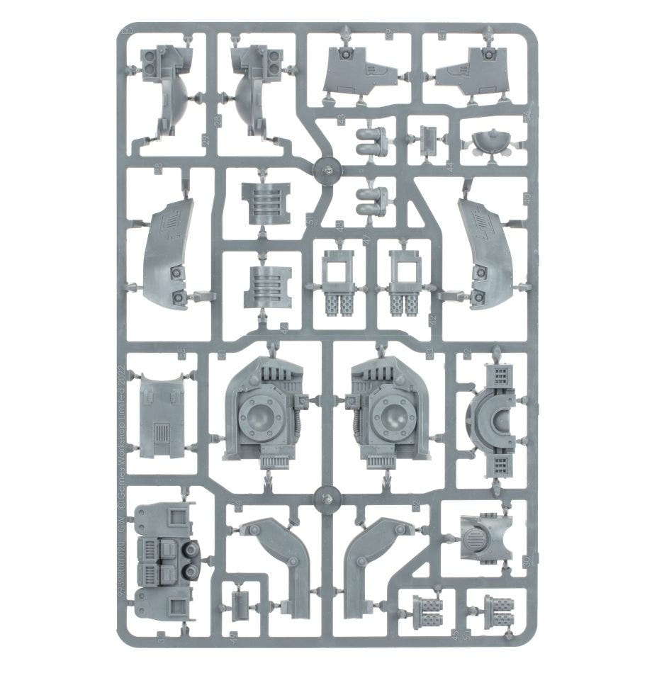 Leviathan Siege Dreadnought unpainted plastic sprue, frame 2 of 4
