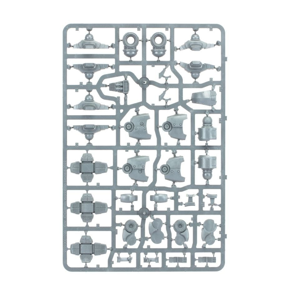 Leviathan Siege Dreadnought unpainted plastic sprue, frame 1 of 4