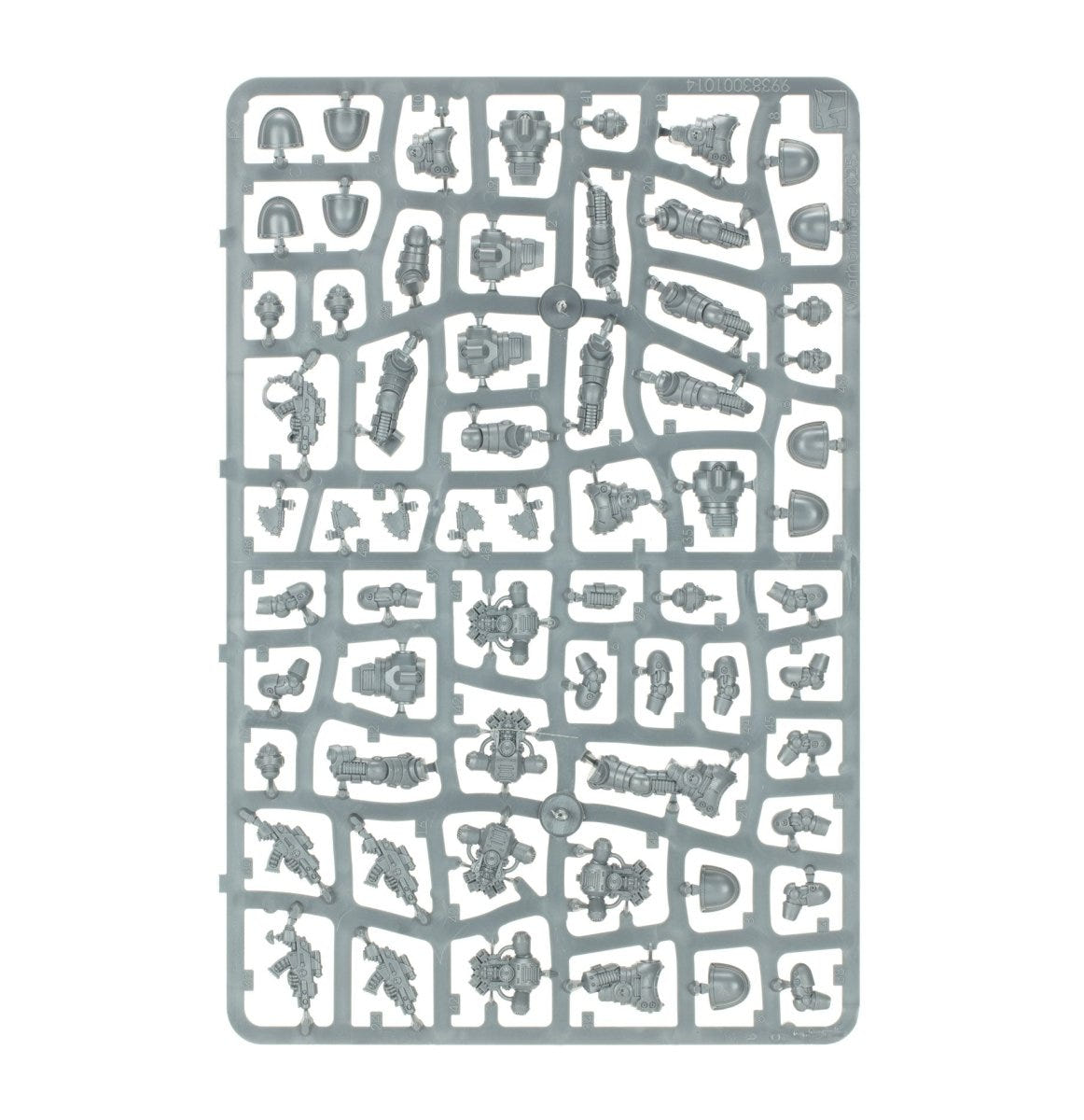 Legiones Astartes MkII Tactical Squad unpainted plastic sprue, frame 2 of 3