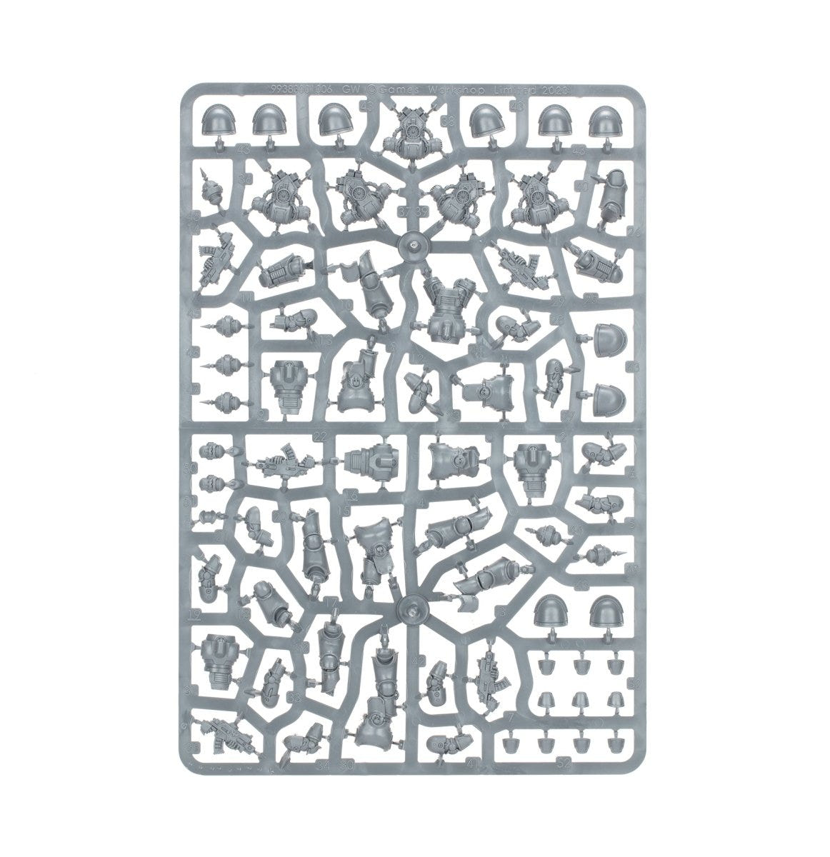Legiones Astartes MKIII Tactical Squad unpainted plastic sprue, frame 2 of 2