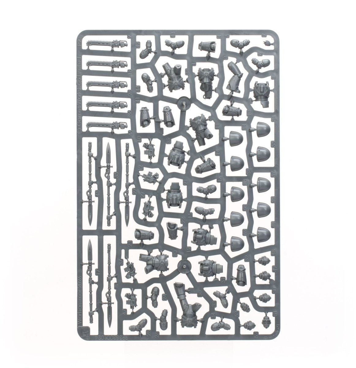 MkIV Assault Squad unpainted plastic sprue, frame 1 of 2