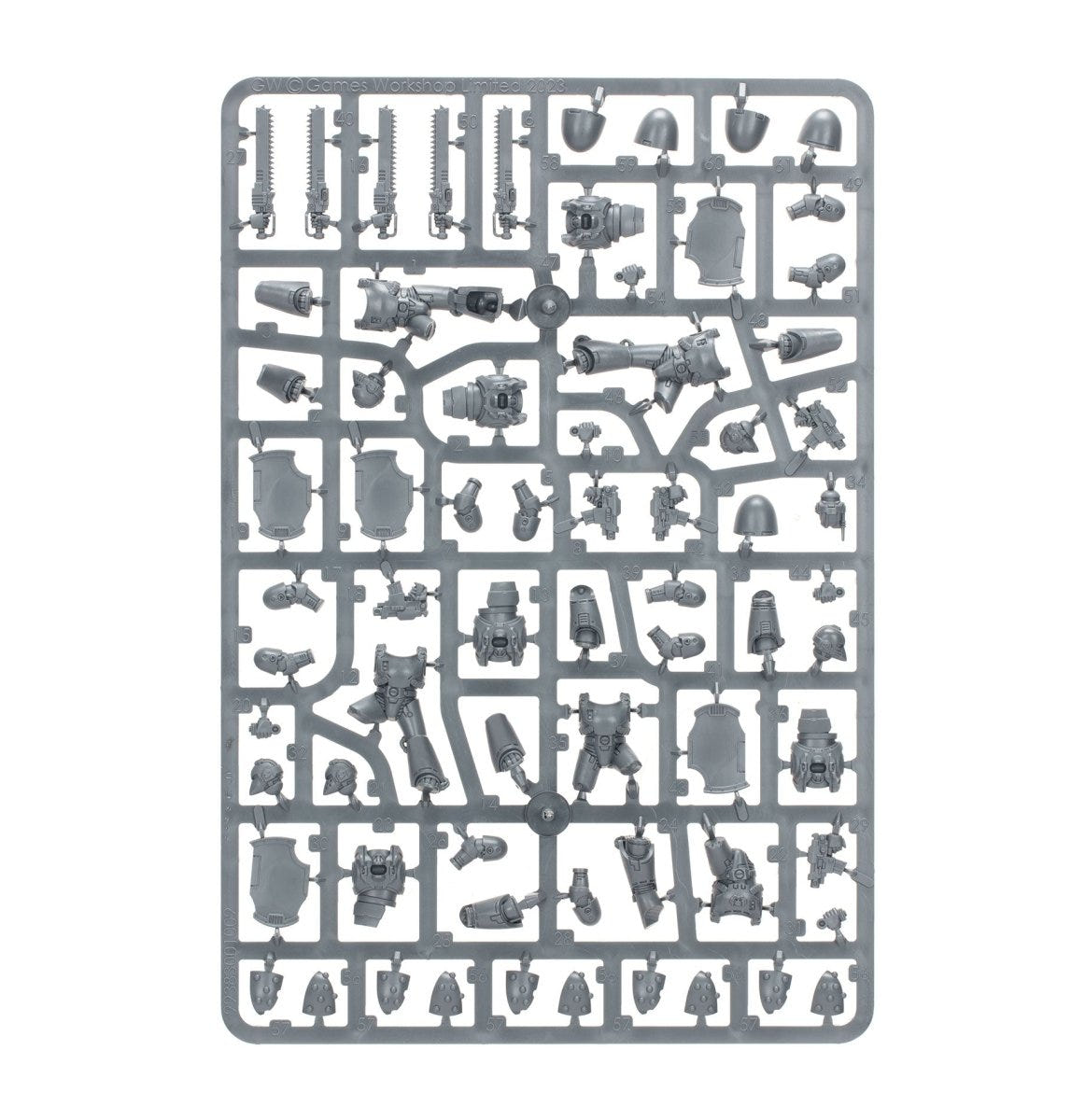 Legiones Astartes MKVI Assault Squad unpainted plastic sprue, frame 1 of 2
