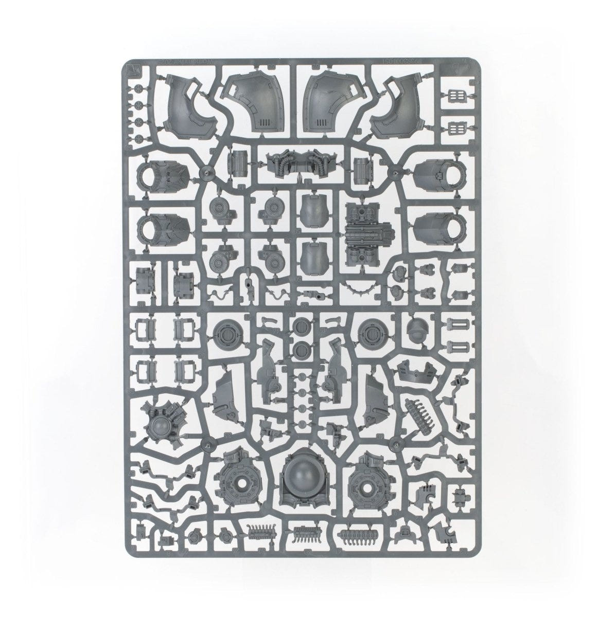 Saturnine Dreadnought Ophion unpainted plastic sprue, frame 2 of 3, with armour plates