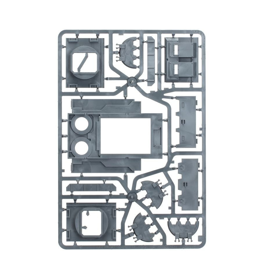 Legion Scorpius Missile Tank unpainted plastic sprue, frame 3 of 4