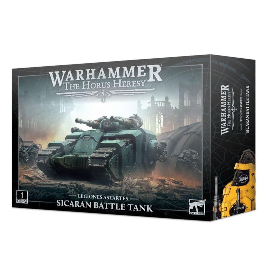 Legiones Astartes Sicaran Battle Tank box front, Games Workshop The Horus Heresy