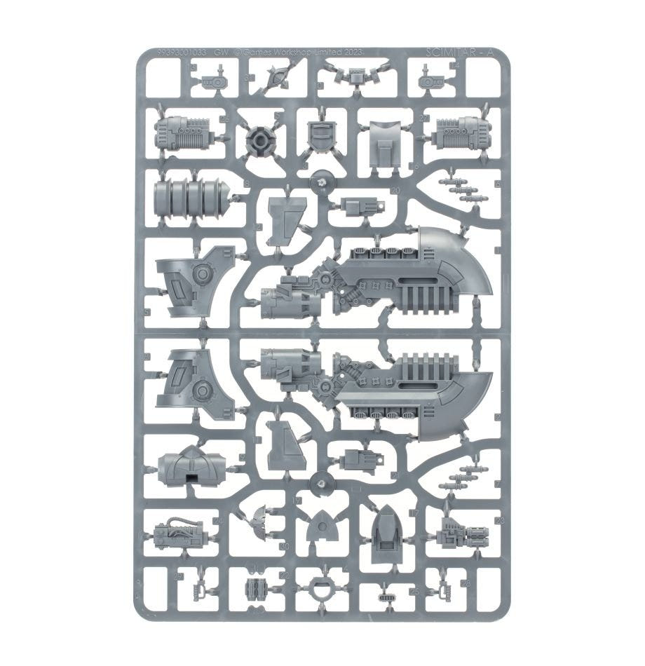 Sky-Hunter Squadron unpainted plastic sprue, frame 2 of 2