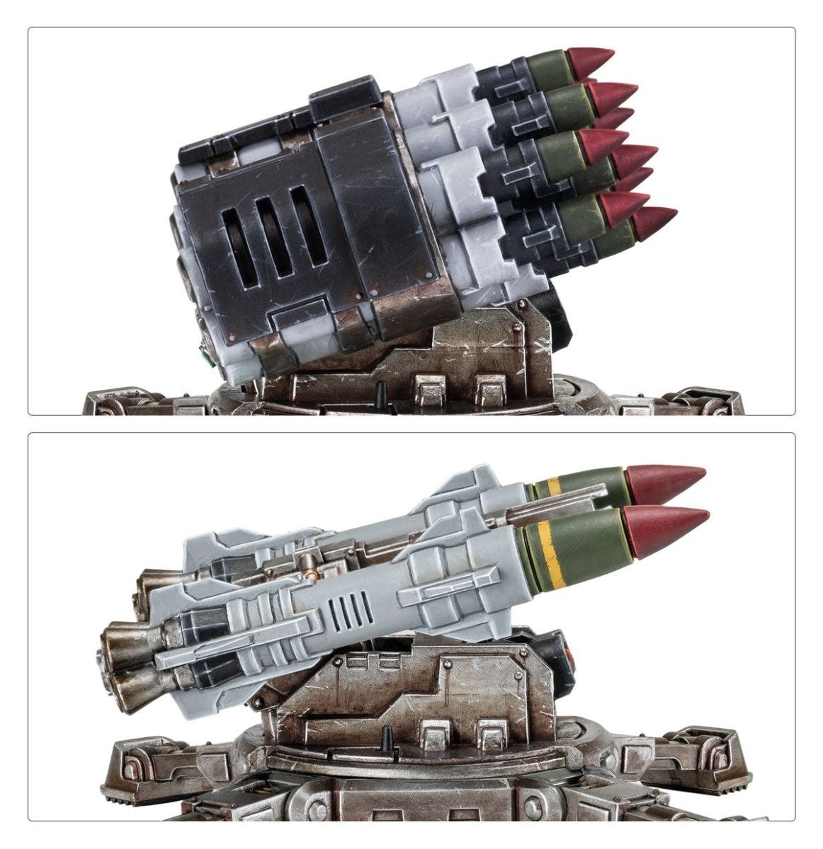 Close-ups of the painted Tarantula Missile Battery's Hyperios launcher and Orias missiles