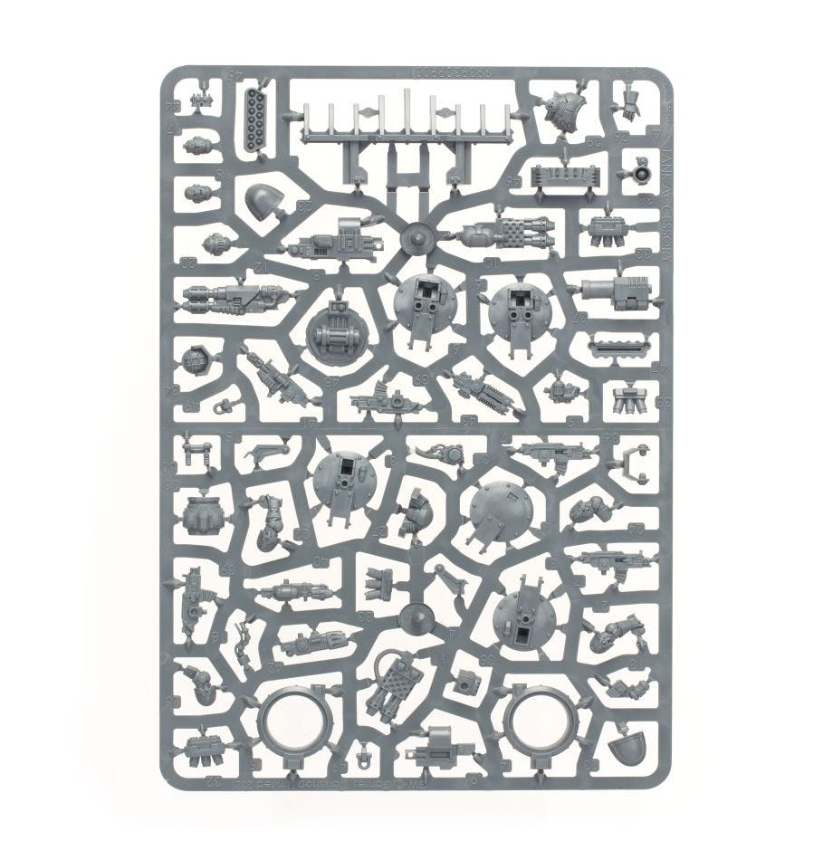 Typhon Heavy Siege Tank unpainted plastic sprue, frame 5 of 7