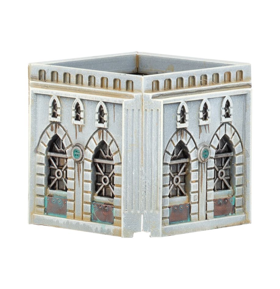 Painted Civitas Imperialis building module with arched windows and gothic detail