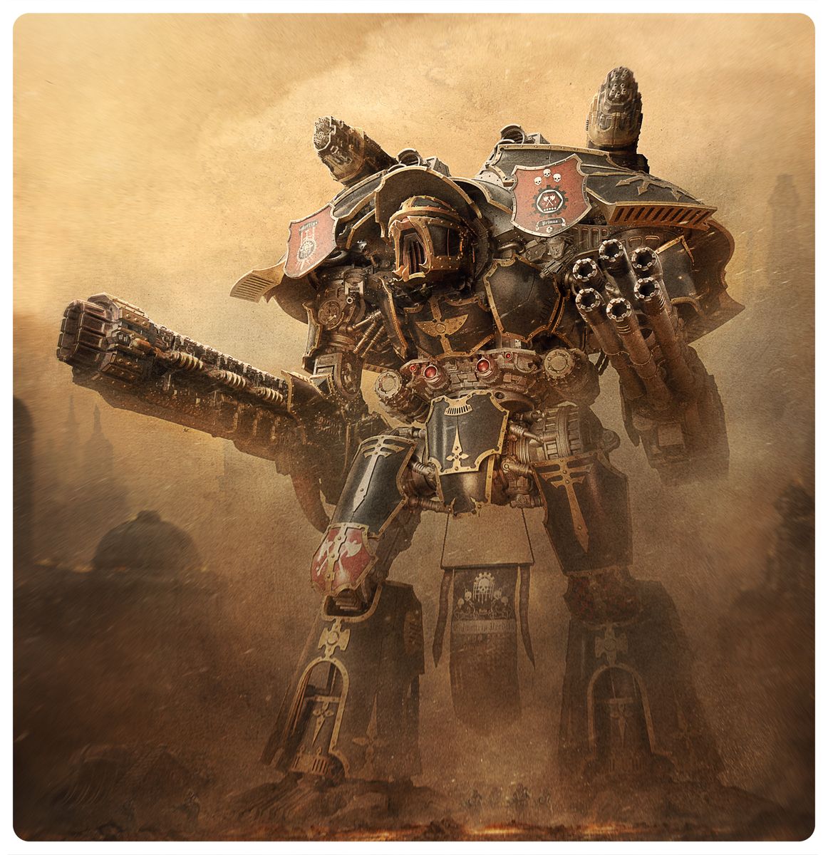 Legions Imperialis: Titan Legions Warlord Titan with Volkite Destructor and Macro-Gatling Blaster - Loaded Dice