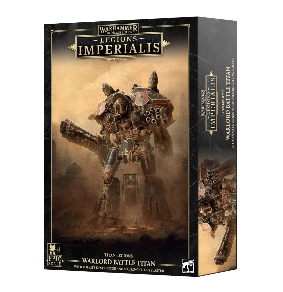Legions Imperialis: Titan Legions Warlord Titan with Volkite Destructor and Macro-Gatling Blaster - Loaded Dice