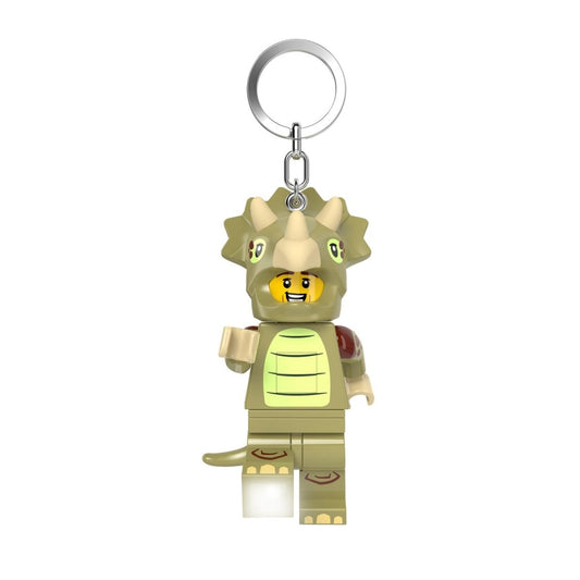 LEGO Minifigures Light-Up Dinosaur Keychain - Triceratops Costume - Loaded Dice