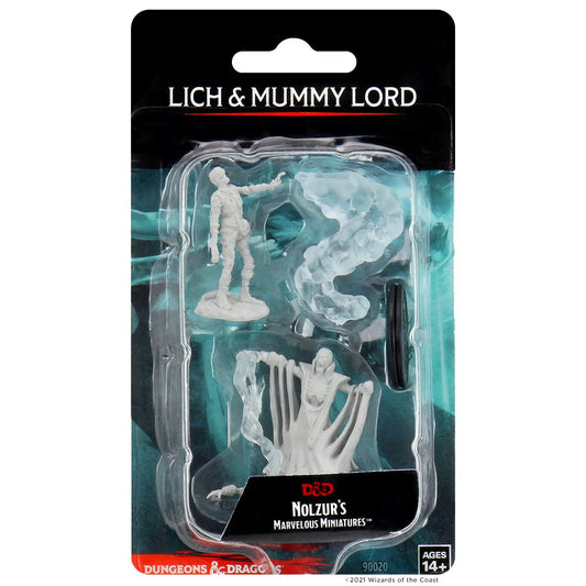 D&D Nolzurs Marvelous Miniatures: Lich & Mummy Lord - Wave 11 - Loaded Dice