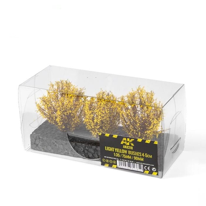 AK Interactive LIGHT YELLOW BUSHES 4-6cm -1:35 / 75 Mm / 90 Mm diorama and scenery product