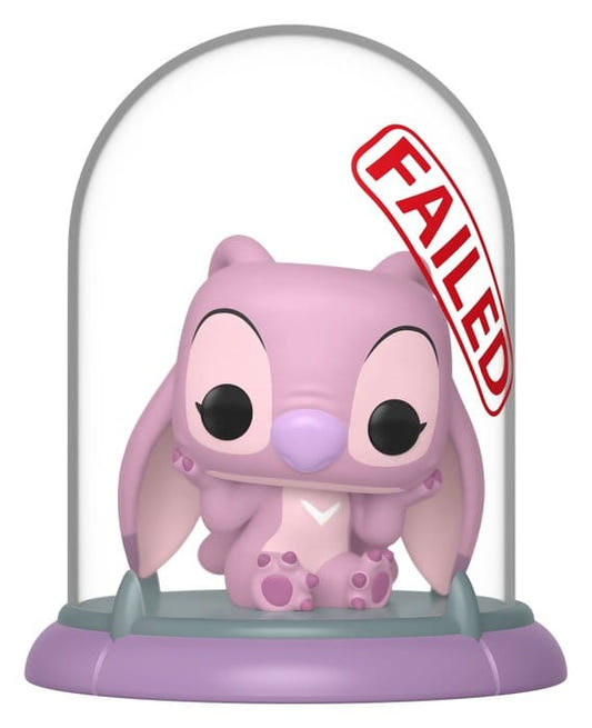Funko Pop! Deluxe pink Angel experiment under a Failed glass dome, Disney Lilo & Stitch