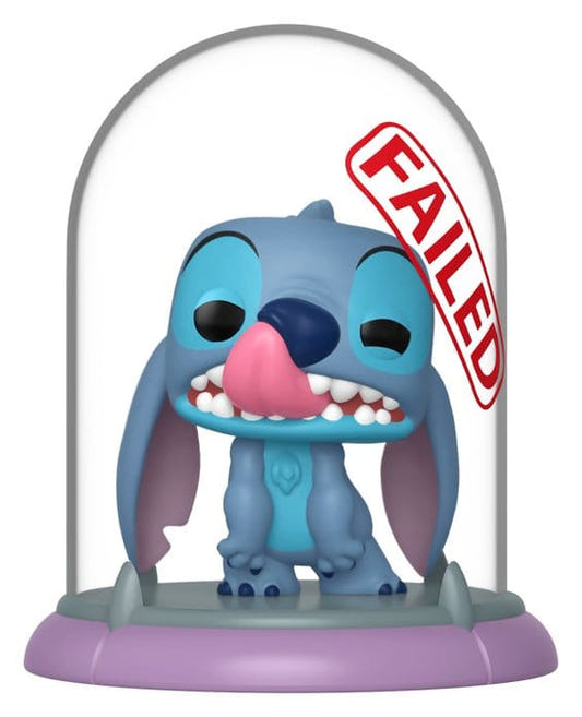 Funko Pop! Deluxe Stitch experiment under a Failed glass dome, Disney Lilo & Stitch