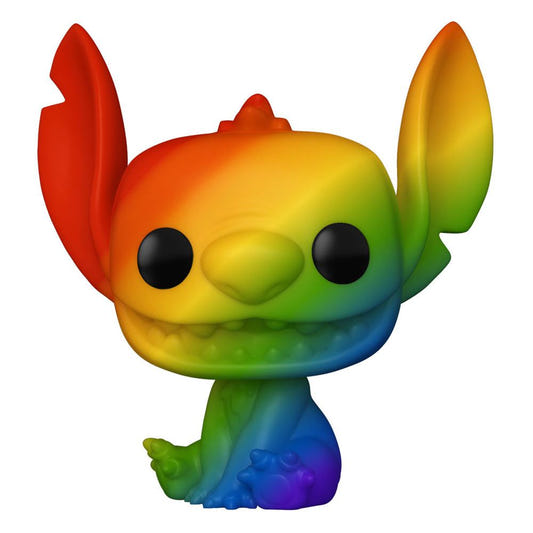 Funko POP! Disney Lilo & Stitch Pride Stitch vinyl figure in rainbow colours