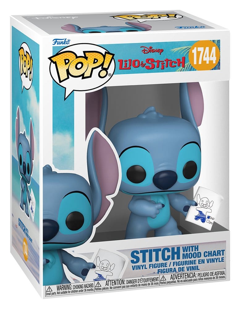 Lilo & Stitch POP! Vinyl Figure Stitch with Mood Chart 9 cm – Sealed Case of 6 (with Chase chance)