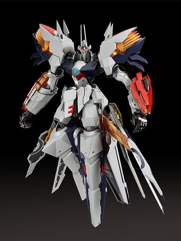 MODEROID Linebarrel Overdrive model kit standing on a dark background, Linebarrels of Iron