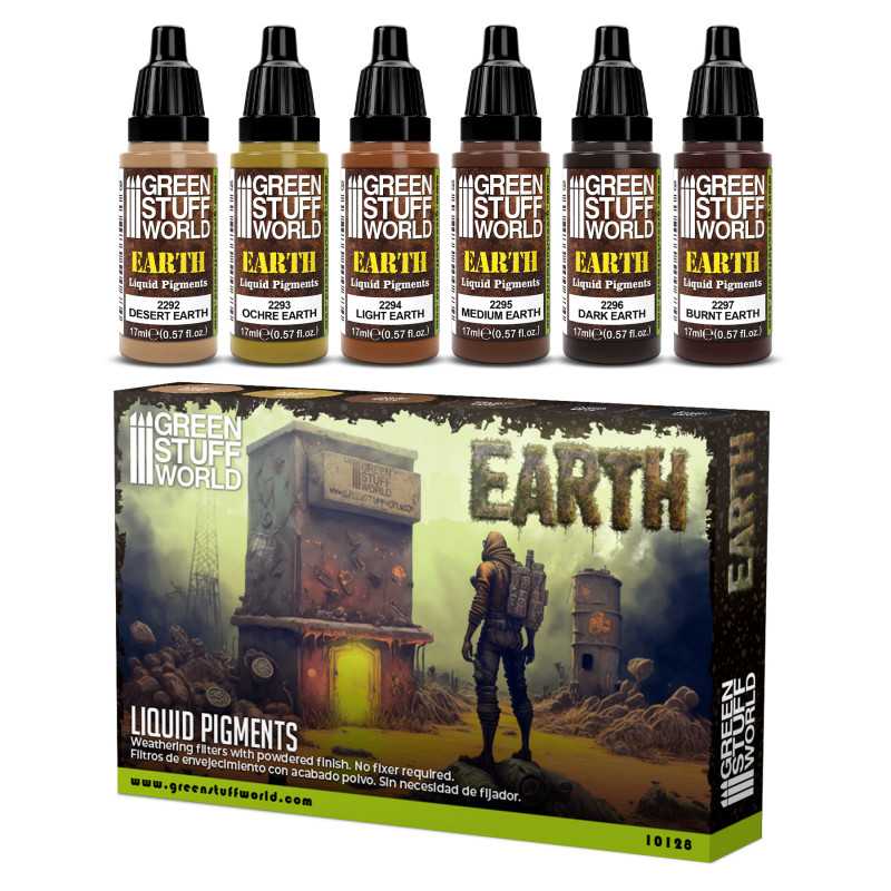 Green Stuff World Liquid Pigments Set - Earth - Loaded Dice